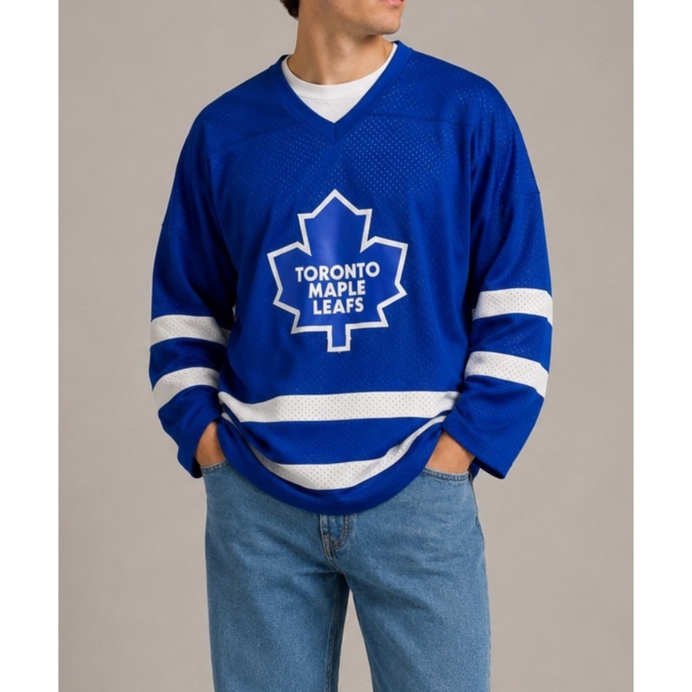 Vintage Toronto Maple Leafs Jersey #17 American Sports Apparel Blue Mens Large